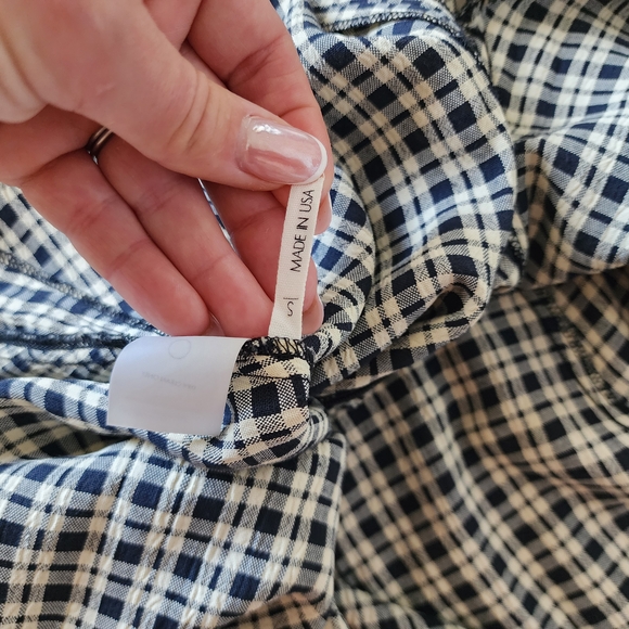 Reformation Plaid Dress With Petal Short Sleeves Small - Picture 10 of 11